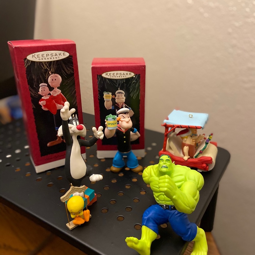 Vintage Hallmark Ornaments 6 cartoon characters